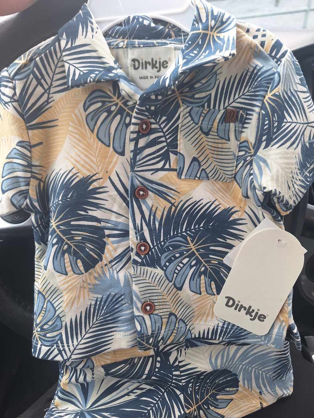 NWT Dirkje Baby Boys 2-Piece Tropical Hawaiian Cabana Shorts Set 3mo